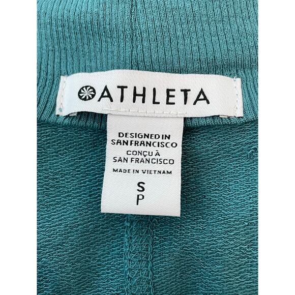 Athleta Cardigan Small Borealis Green Pranayam Wrap Soft Stretch Knit Office - Picture 7 of 8